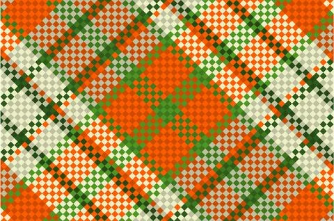 Seamless christmas checkered pattern background. Stock Illustration