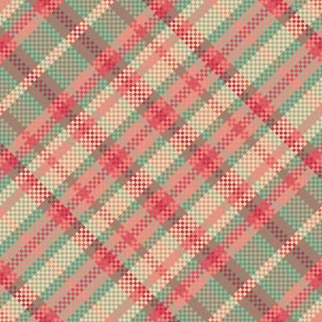 Seamless christmas checkered pattern background. イラスト素材