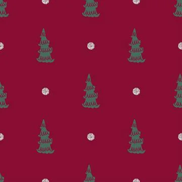 Seamless  christmas festive pattern background with glitter elelments and gre Illustrazione stock