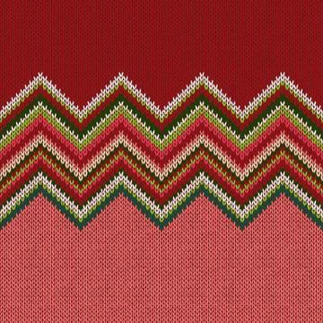Seamless Christmas geometric knitted pattern Stock Illustration