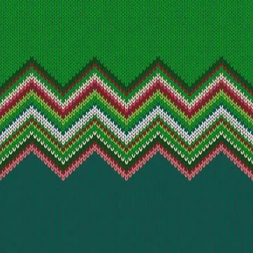 Seamless Christmas geometric knitted pattern Stock Illustration