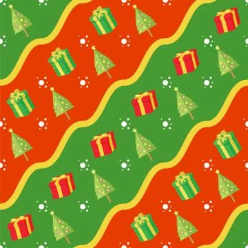 Seamless Christmas Gift Pattern Stock Illustration