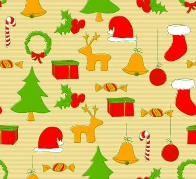 Seamless Christmas Stock Illustration