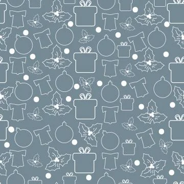 Seamless Christmas illustrations. Abstract  Pattern with Christm Stock Illustration