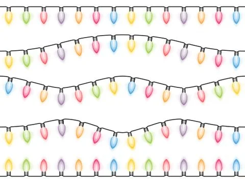 Seamless Christmas Lights Stock Illustration