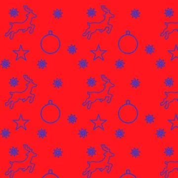 Seamless Christmas New Year Pattern. Stock Illustration