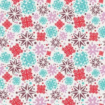 Seamless christmas ornament pattern Stock Illustration