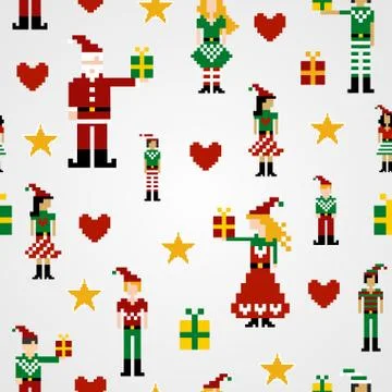 Seamless christmas pattern background Illustrazione stock