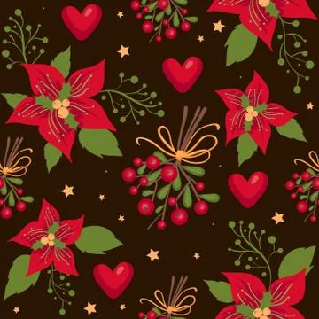 Seamless christmas pattern. Christmas elements. Vector EPS 10 Stock Illustration