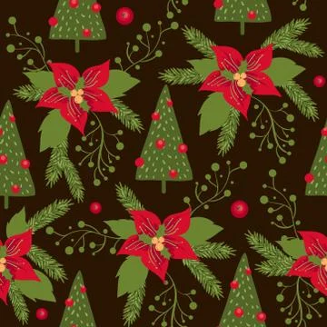 Seamless christmas pattern. Christmas elements. Vector EPS 10 Stock Illustration