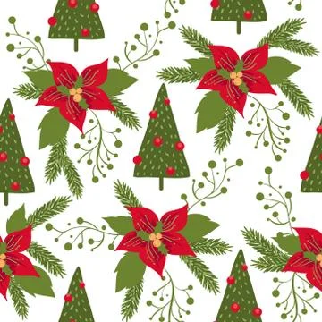 Seamless christmas pattern. Christmas elements. Vector EPS 10 Stock Illustration