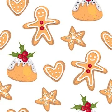 Seamless christmas pattern. Christmas elements. Vector EPS 10 Stock Illustration