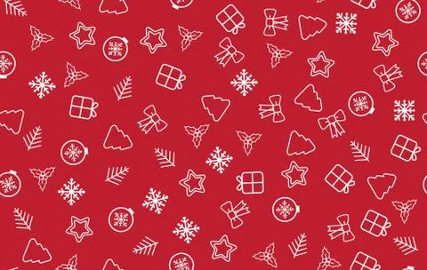 Seamless Christmas pattern. Christmas pattern with decorative snowflakes, gif Stock Illustration