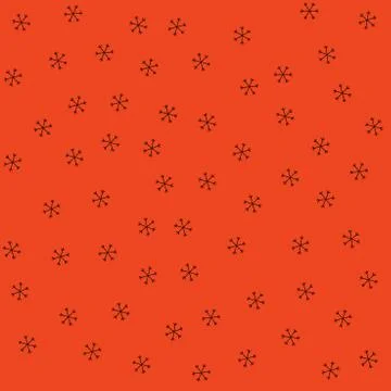 Seamless Christmas pattern doodle with hand random drawn snowflakes.Wrapping  Stock Illustration