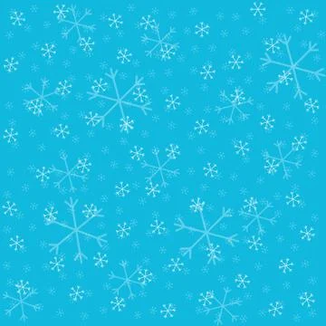 Seamless Christmas pattern doodle with hand random drawn snowflakes.Wrapping  Stock Illustration