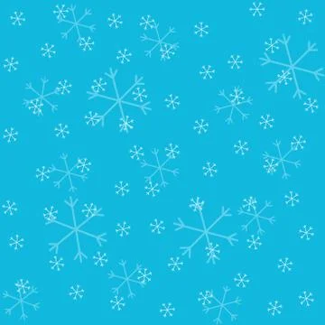 Seamless Christmas pattern doodle with hand random drawn snowflakes.Wrapping  Stock Illustration