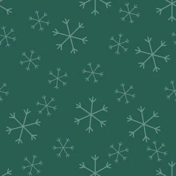 Seamless Christmas pattern doodle with hand random drawn snowflakes.Wrapping  Illustrazione stock