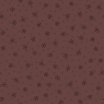 Seamless Christmas pattern doodle with hand random drawn snowflakes.Wrapping  Illustrazione stock