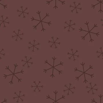 Seamless Christmas pattern doodle with hand random drawn snowflakes.Wrapping  Stock Illustration