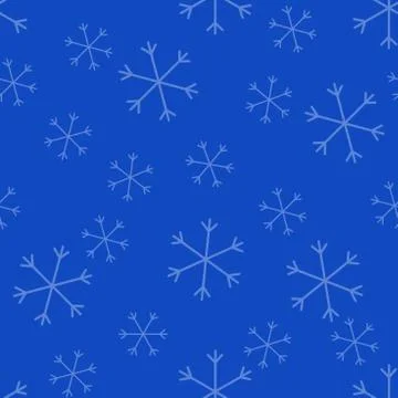 Seamless Christmas pattern doodle with hand random drawn snowflakes.Wrapping  Stock-Illustration