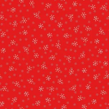 Seamless Christmas pattern doodle with hand random drawn snowflakes.Wrapping  Stock Illustration