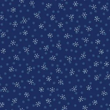 Seamless Christmas pattern doodle with hand random drawn snowflakes.Wrapping Stock Photos