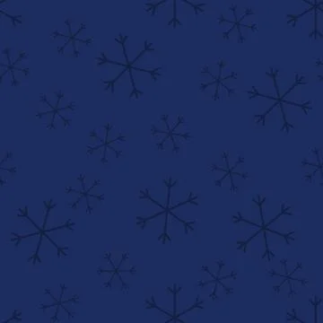 Seamless Christmas pattern doodle with hand random drawn snowflakes.Wrapping Stock Photos