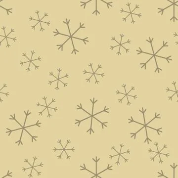 Seamless Christmas pattern doodle with hand random drawn snowflakes.Wrapping Stock Photos