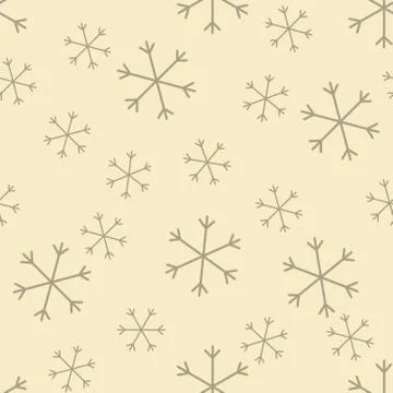 Seamless Christmas pattern doodle with hand random drawn snowflakes.Wrapping Stock Photos