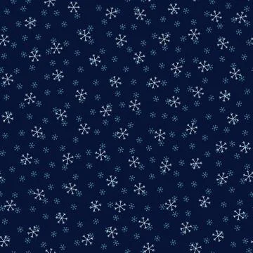 Seamless Christmas pattern doodle with hand random drawn snowflakes.Wrapping Stock Photos
