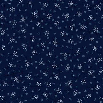 Seamless Christmas pattern doodle with hand random drawn snowflakes.Wrapping Stock Photos