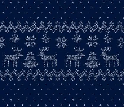 Seamless Christmas pattern in a dot. eps 10 Stock Illustration