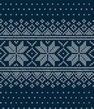 Seamless Christmas pattern in a dot. eps 10 Stock Illustration