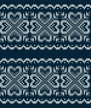 Seamless Christmas pattern in a dot. eps 10 Stock Illustration