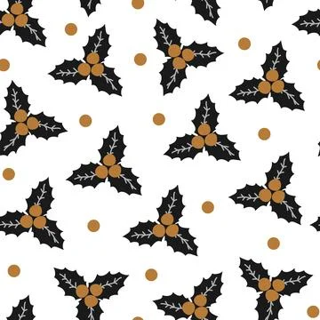 Seamless Christmas pattern in gold, silver, black colors of repeating dots an 스톡 일러스트