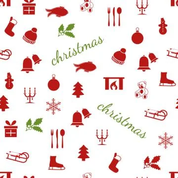 Seamless christmas pattern Stock Illustration