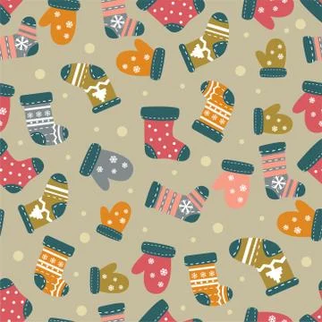 Seamless Christmas pattern Stock Illustration