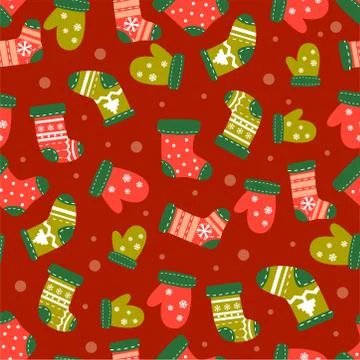 Seamless Christmas pattern Stock Illustration