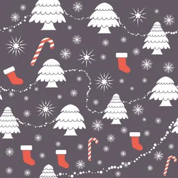 Seamless Christmas pattern Ilustração Stock
