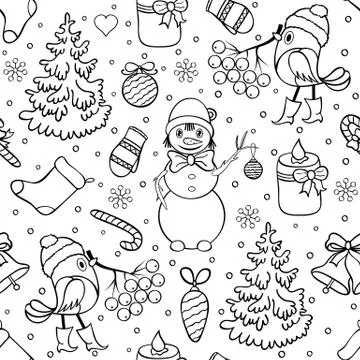 Seamless christmas pattern Stock Illustration