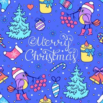 Seamless christmas pattern Stock Illustration