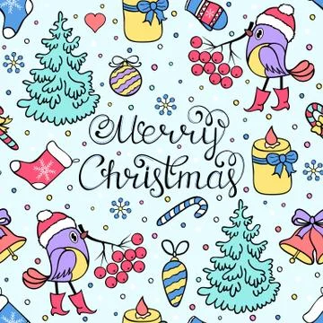 Seamless christmas pattern Stock Illustration