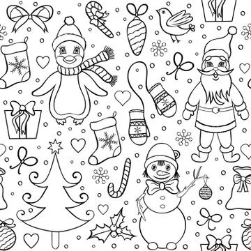 Seamless christmas pattern Stock Illustration