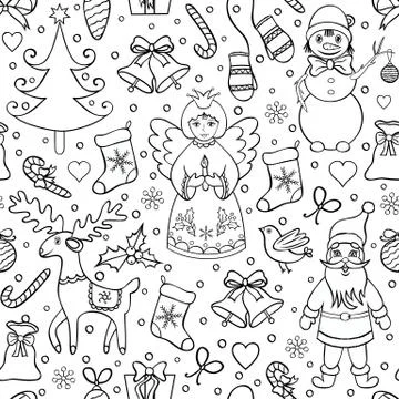 Seamless christmas pattern Stock Illustration