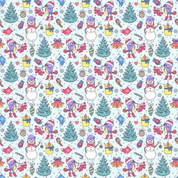 Seamless christmas pattern Stock Illustration