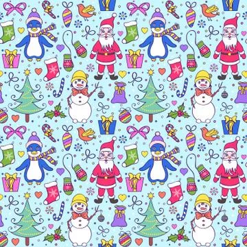 Seamless christmas pattern Stock Illustration