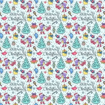 Seamless christmas pattern 스톡 일러스트