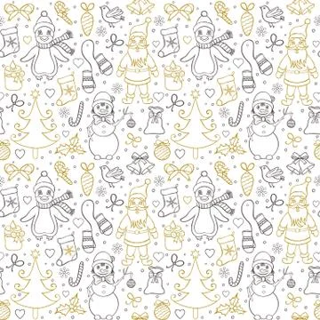 Seamless christmas pattern Stock Illustration