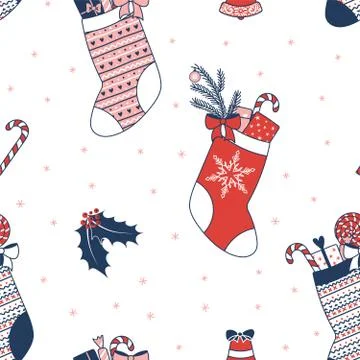 Seamless Christmas pattern Stock Illustration