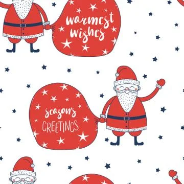 Seamless Christmas pattern Stock Illustration
